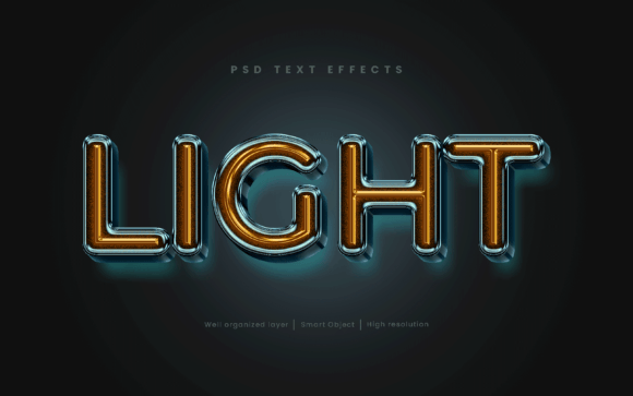 Download Light Glow Editable Text Effect PSD - Light Collection