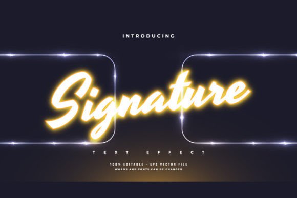 Download Glowing Orange Neon Light Text Effect - Light Collection
