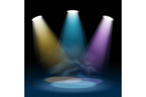 Download Color Stage Light Mockup. Realistic Show - Light Collection