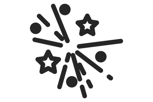 Download Holiday Firework Black Icon. Party Light - Light Collection