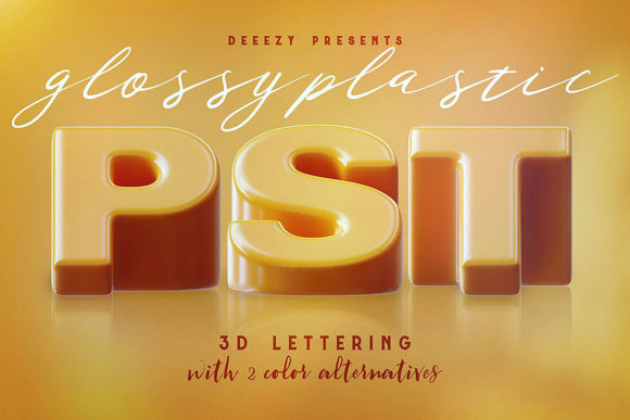 Download Glossy Plastic – 3D Lettering - Lettering Collection