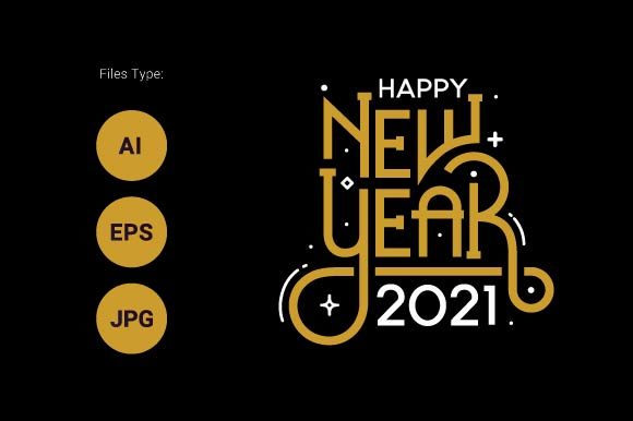 Download Hand Lettering Happy New Year 2021 - Lettering Collection