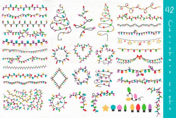 Download Christmas Lights SVG PNG Vector Bundle - Light Collection