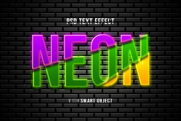 Download Neon Light Text Effect Mockup - Light Collection