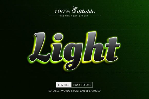 Download Light Text Effect Glowing Neon Style - Light Collection