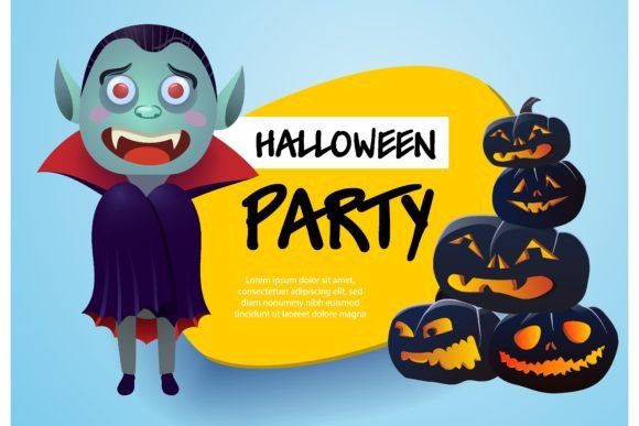 Download Halloween Party Light Blue Poster. Lette - Light Collection