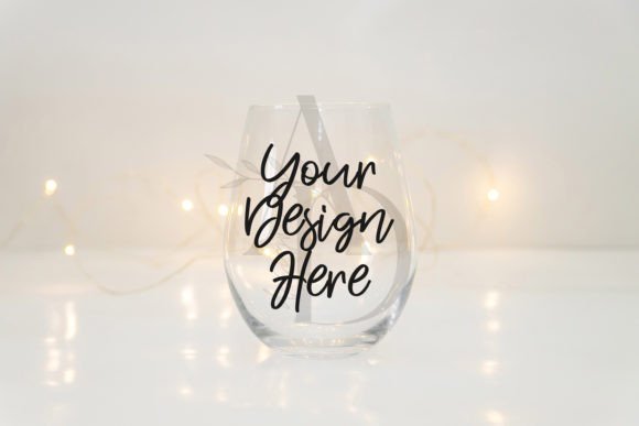Download Stemless Wine Glass Light Mockup - Light Collection