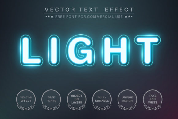 Download Neon Light - Editable Text Effect - Light Collection