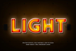 Download Light Neon 3d Text Effect Mockup - Light Collection