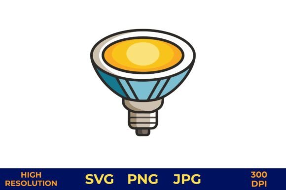 Download LED Bulb Glowing with Warm Yellow Light - Light Collection