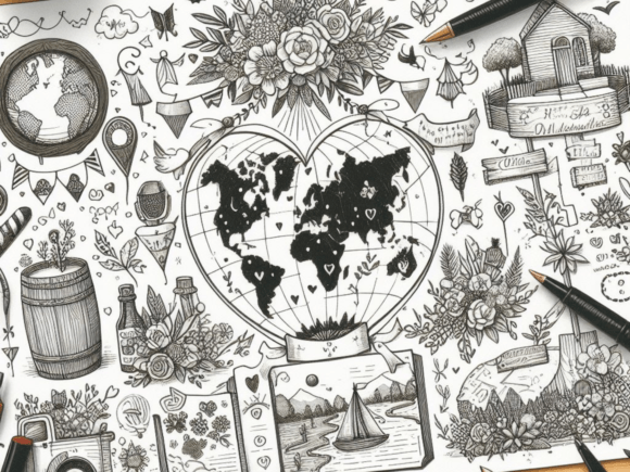 Download Hand Drawn Wedding Map Creator Graphic - Wedding Collection