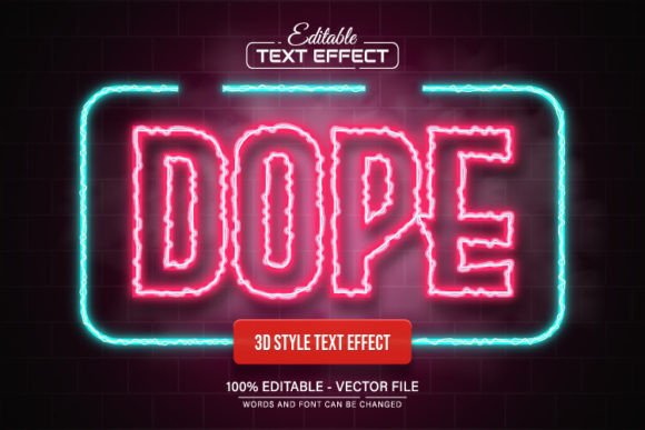 Download Dope Pink Line Neon Light Text Effect - Light Collection