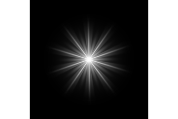 Download Star Shining. Light Ray Burst Flare Effe - Light Collection