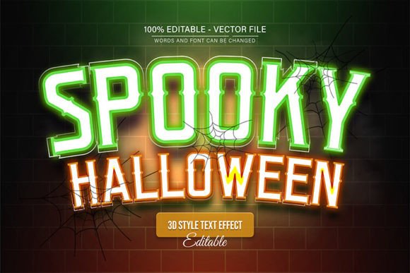 Download Spooky Halloween Light Text Effect - Light Collection