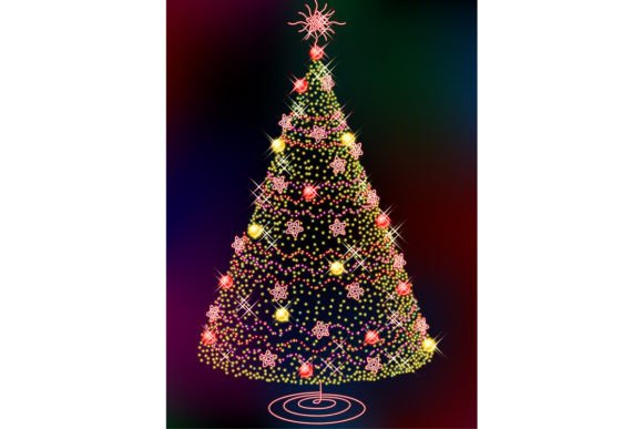 Download Christmas Tree with Bright Shining Light - Light Collection