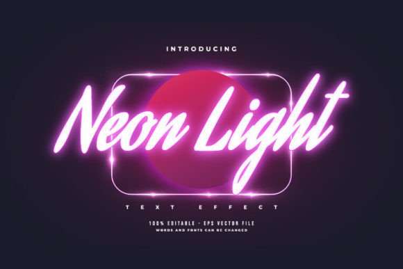 Download Glowing Purple Neon Light Text Effect - Light Collection