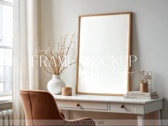 Download Light Mockup Frame on the Table - Light Collection